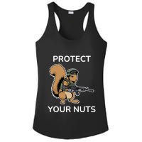 Protect Your Nuts Funny Squirrel Lover Ladies PosiCharge Competitor Racerback Tank