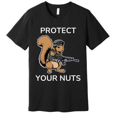 Protect Your Nuts Funny Squirrel Lover Premium T-Shirt