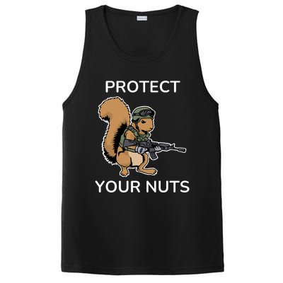 Protect Your Nuts Funny Squirrel Lover PosiCharge Competitor Tank