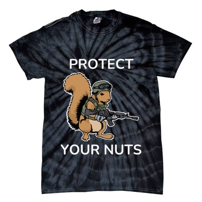 Protect Your Nuts Funny Squirrel Lover Tie-Dye T-Shirt