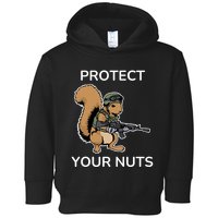 Protect Your Nuts Funny Squirrel Lover Toddler Hoodie