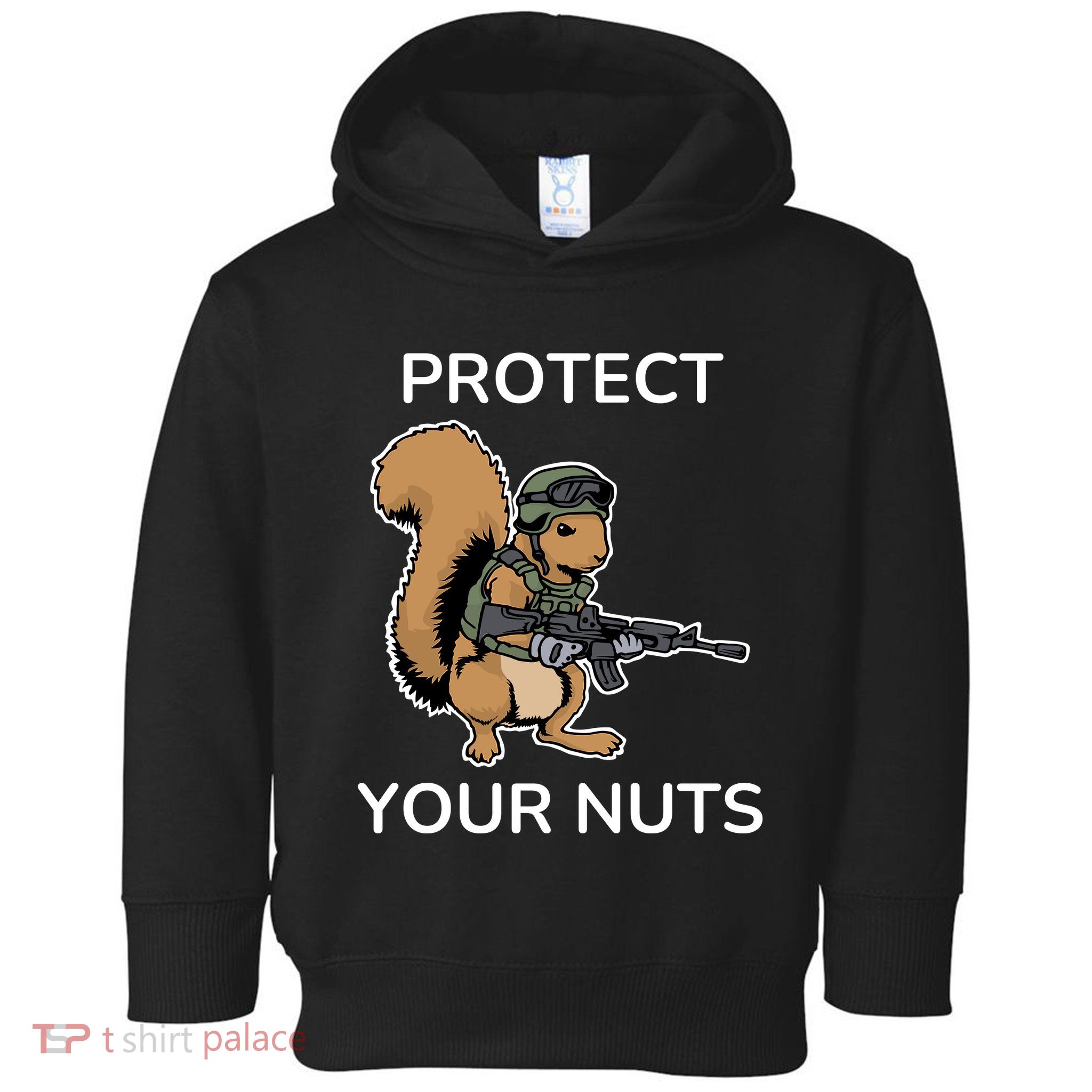 Protect Your Nuts Funny Squirrel Lover Toddler Hoodie
