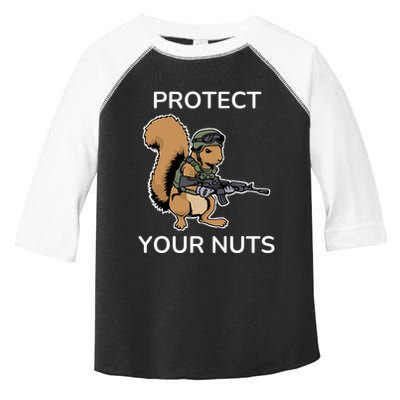 Protect Your Nuts Funny Squirrel Lover Toddler Fine Jersey T-Shirt