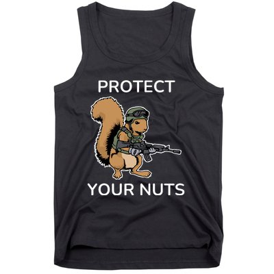 Protect Your Nuts Funny Squirrel Lover Tank Top