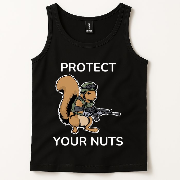Protect Your Nuts Funny Squirrel Lover Tank Top