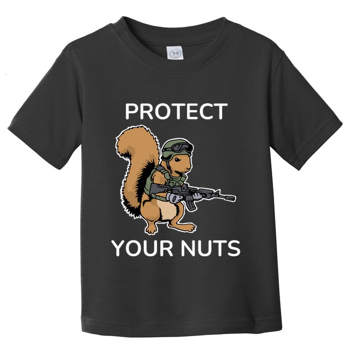 Protect Your Nuts Funny Squirrel Lover Toddler T-Shirt