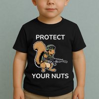 Protect Your Nuts Funny Squirrel Lover Toddler T-Shirt