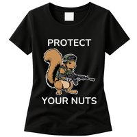Protect Your Nuts Funny Squirrel Lover Womens T-Shirt