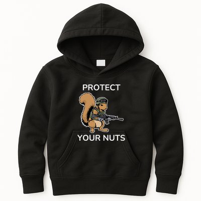 Protect Your Nuts Funny Squirrel Lover Kids Hoodie