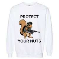Protect Your Nuts Funny Squirrel Lover Garment-Dyed Sweatshirt