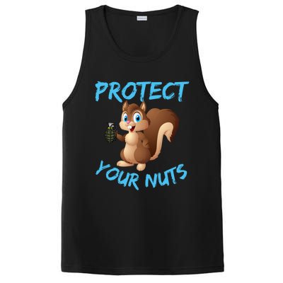 Protect Your Nuts Squirrel Inappropriate Adult Humor Meaningful Gift PosiCharge Competitor Tank