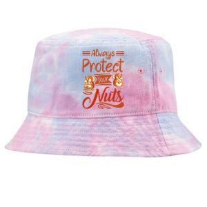 Protect Your Nuts Funny Squirrels Tie-Dyed Bucket Hat