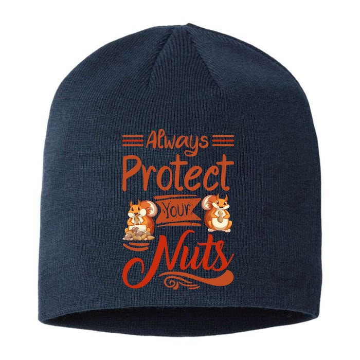 Protect Your Nuts Funny Squirrels Sustainable Beanie