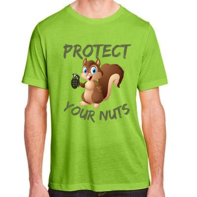 Protect Your Nuts Squirrel Inappropriate Adult Humor Gift Adult ChromaSoft Performance T-Shirt