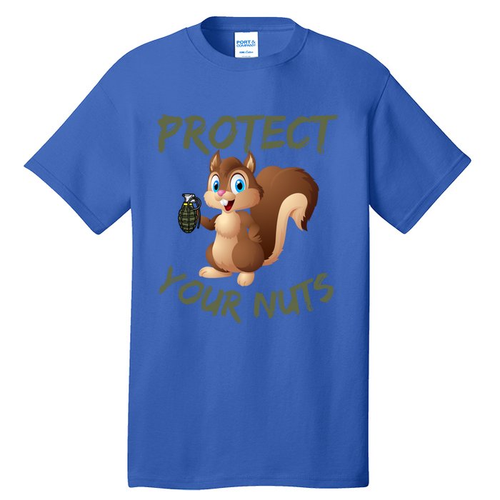 Protect Your Nuts Squirrel Inappropriate Adult Humor Gift Tall T-Shirt