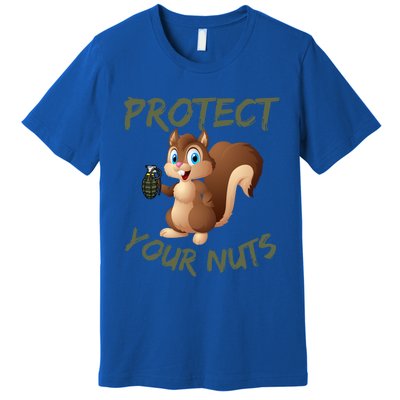 Protect Your Nuts Squirrel Inappropriate Adult Humor Gift Premium T-Shirt