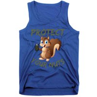 Protect Your Nuts Squirrel Inappropriate Adult Humor Gift Tank Top