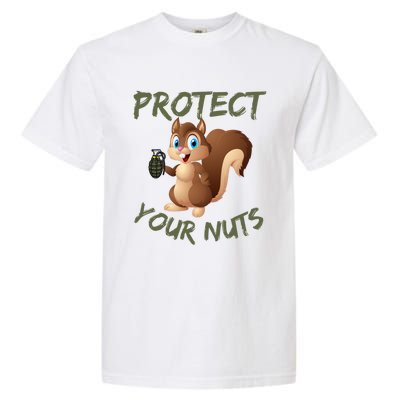 Protect Your Nuts Squirrel Inappropriate Adult Humor Gift Garment-Dyed Heavyweight T-Shirt