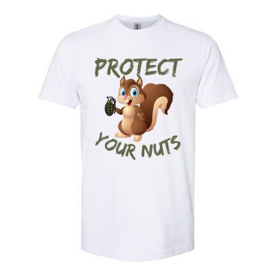 Protect Your Nuts Squirrel Inappropriate Adult Humor Gift Softstyle CVC T-Shirt