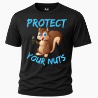 Protect Your Nuts Squirrel Inappropriate Adult Humor Gift Cooling Performance Crew T-Shirt