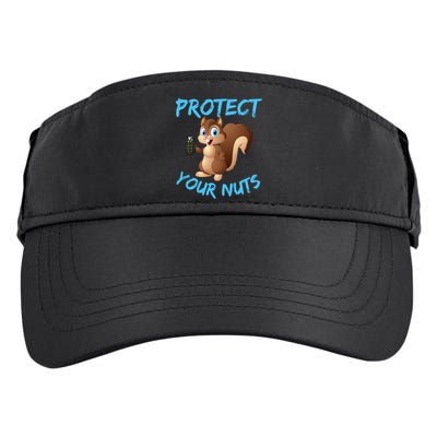 Protect Your Nuts Squirrel Inappropriate Adult Humor Gift Adult Drive Performance Visor