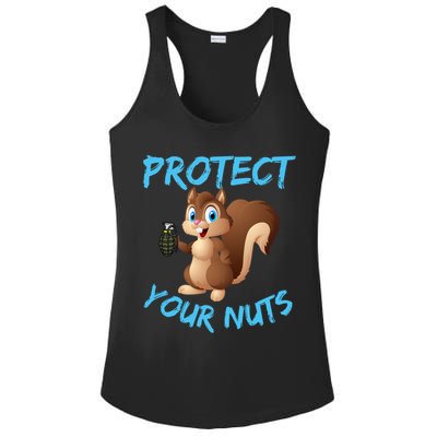 Protect Your Nuts Squirrel Inappropriate Adult Humor Gift Ladies PosiCharge Competitor Racerback Tank