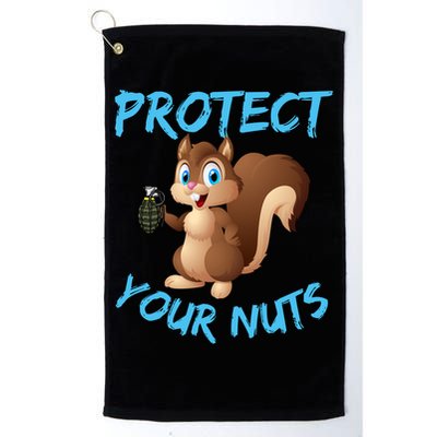 Protect Your Nuts Squirrel Inappropriate Adult Humor Gift Golf Towel