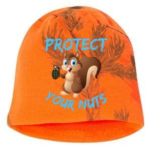 Protect Your Nuts Squirrel Inappropriate Adult Humor Gift Kati - Camo Knit Beanie