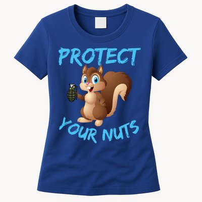 Protect Your Nuts Squirrel Inappropriate Adult Humor Gift Womens T-Shirt