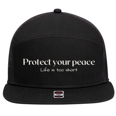 Protect your peace Pullover Hoodie 7 Panel Mesh Trucker Snapback Hat