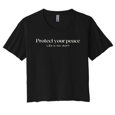 Protect your peace Pullover Hoodie Women's Crop Top Tee