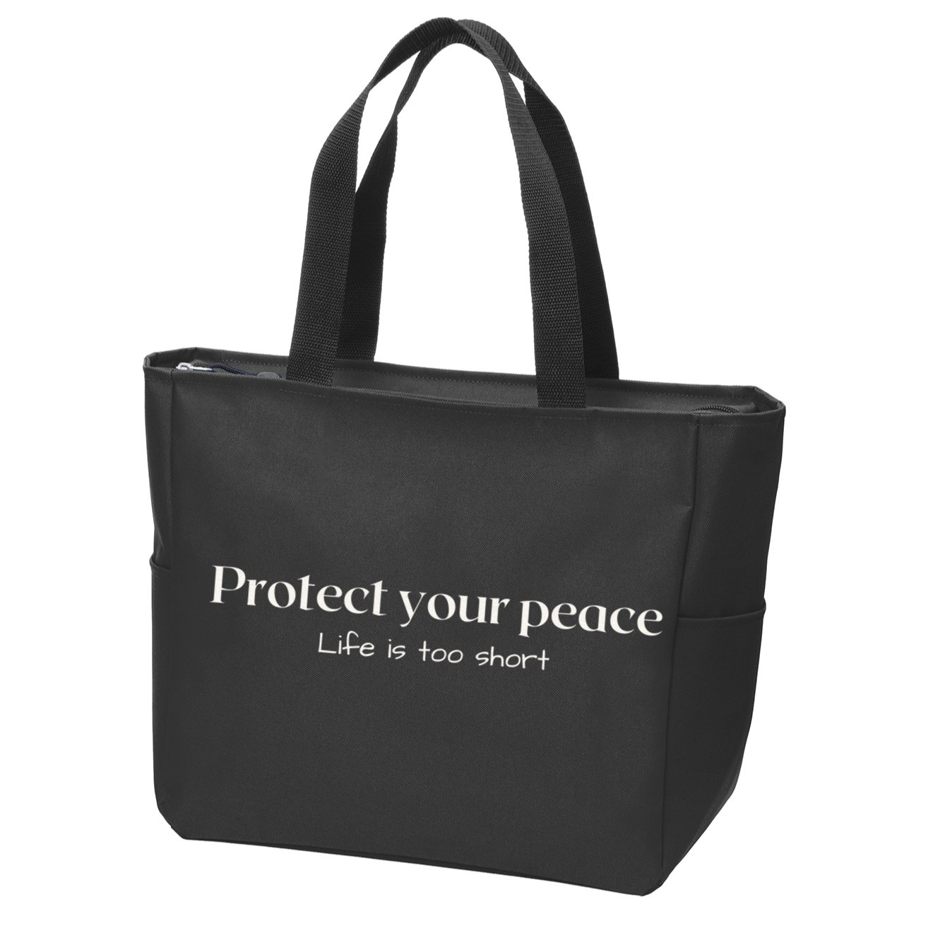 Protect your peace Pullover Hoodie Zip Tote Bag
