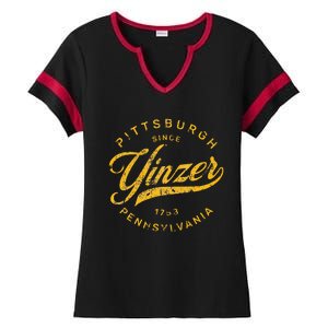 Pittsburgh Yinzer Pennsylvania Steel City Home Yinz Funny Ladies Halftime Notch Neck Tee