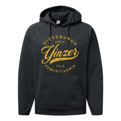 Pittsburgh Yinzer Pennsylvania Steel City Home Yinz Funny Performance Fleece Hoodie