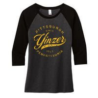 Pittsburgh Yinzer Pennsylvania Steel City Home Yinz Funny Women's Tri-Blend 3/4-Sleeve Raglan Shirt