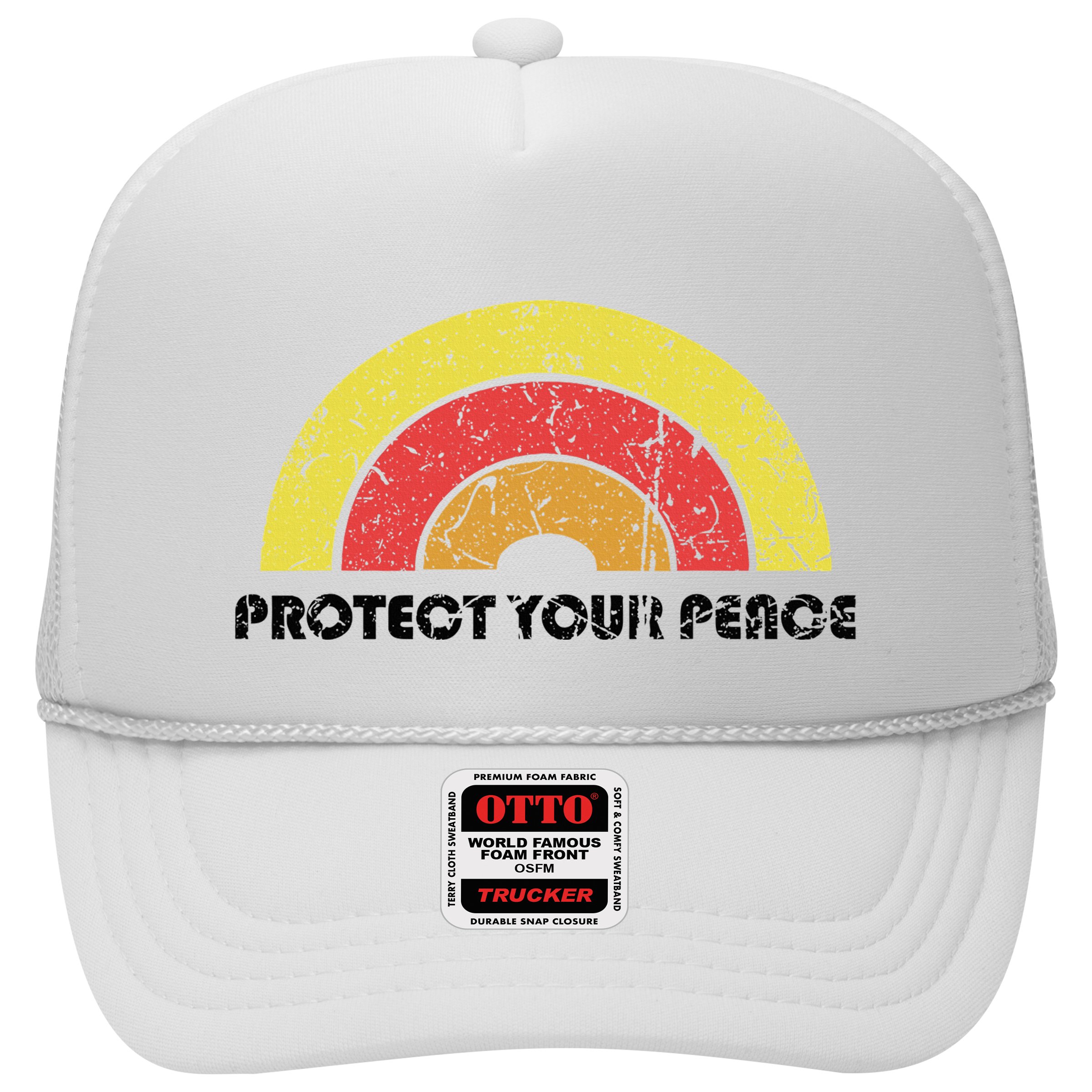 Protect Your Peace Mindful Yoga Vintage Rainbow Sun Boho Hip Hat