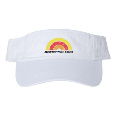 Protect Your Peace Mindful Yoga Vintage Rainbow Sun Boho Hip Visor