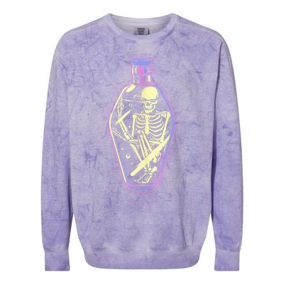 Pick Your Poison Pastel Goth Skeleton Potion Halloween Colorblast Crewneck Sweatshirt