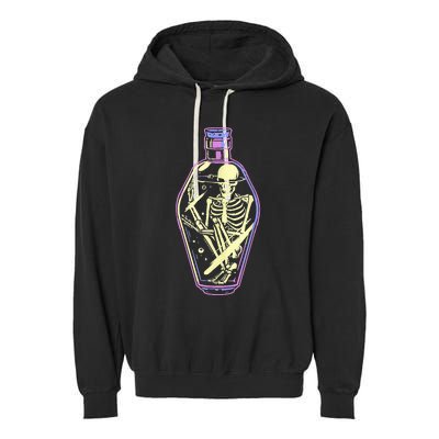 Pick Your Poison Pastel Goth Skeleton Potion Halloween Garment-Dyed Fleece Hoodie