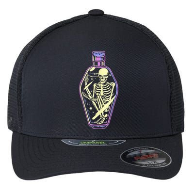 Pick Your Poison Pastel Goth Skeleton Potion Halloween Flexfit Unipanel Trucker Cap