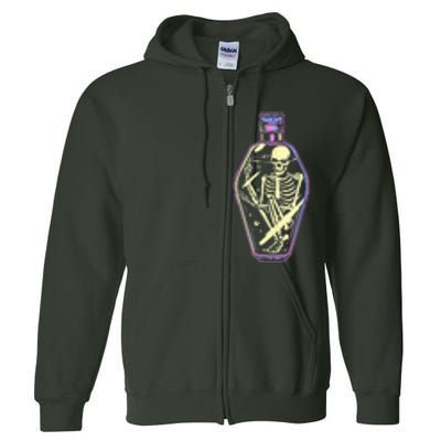 Pick Your Poison Pastel Goth Skeleton Potion Halloween Full Zip Hoodie