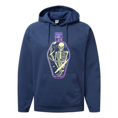 Pick Your Poison Pastel Goth Skeleton Potion Halloween Performance Fleece Hoodie