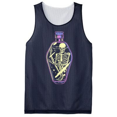 Pick Your Poison Pastel Goth Skeleton Potion Halloween Mesh Reversible Basketball Jersey Tank