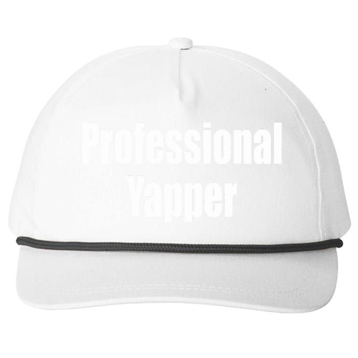 Professional Yapper Snapback Five-Panel Rope Hat