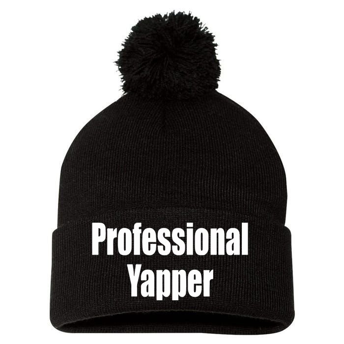 Professional Yapper Pom Pom 12in Knit Beanie