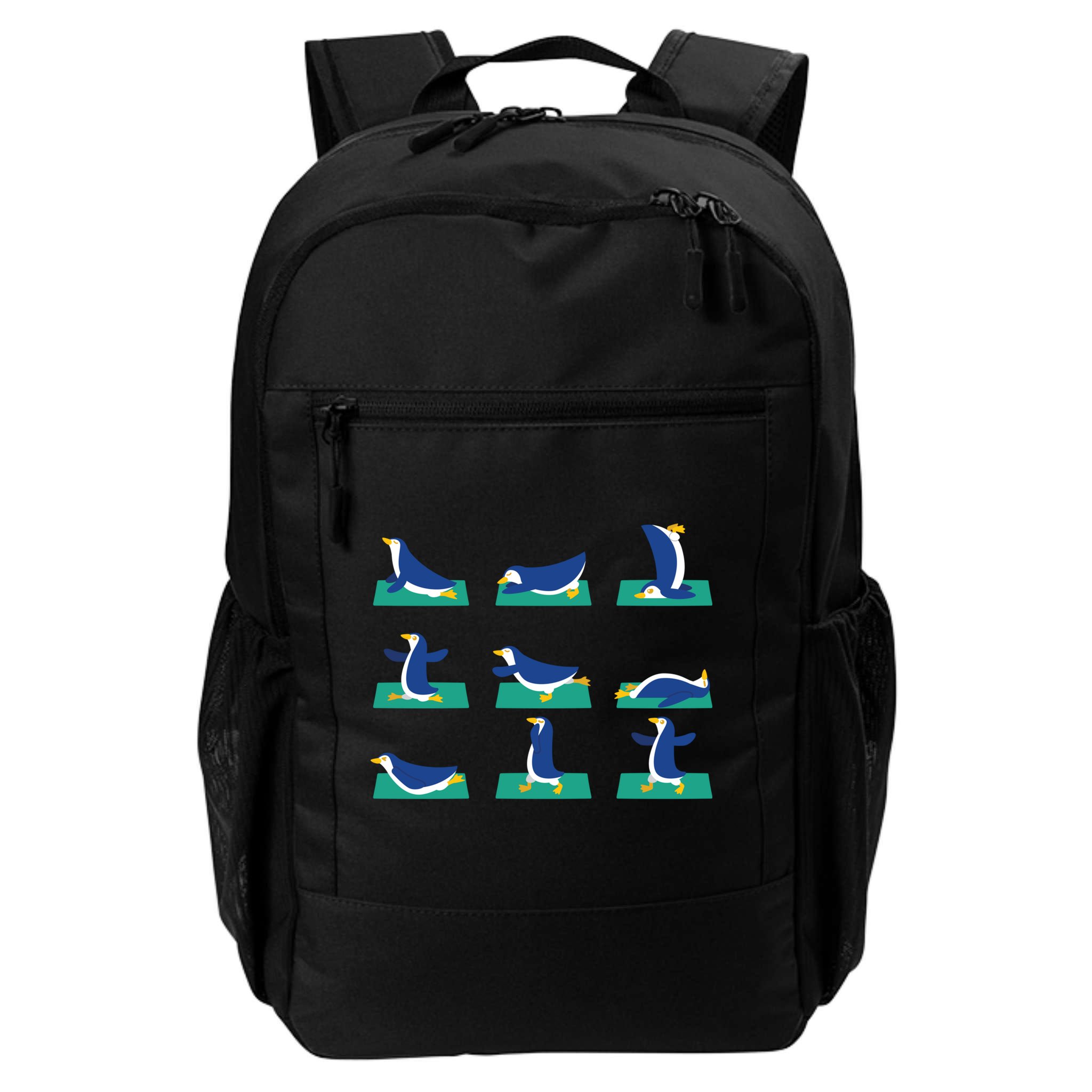 Penguin Yoga Poses Meditation Workout Exercise Mom Gift Funny Gift Backpack