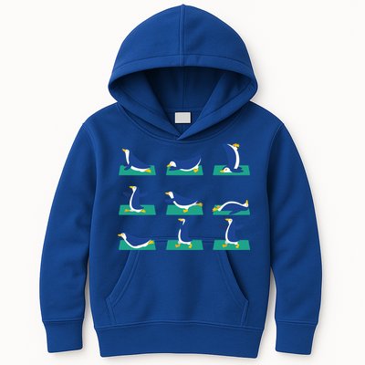 Penguin Yoga Poses Meditation Workout Exercise Mom Gift Funny Gift Kids Hoodie
