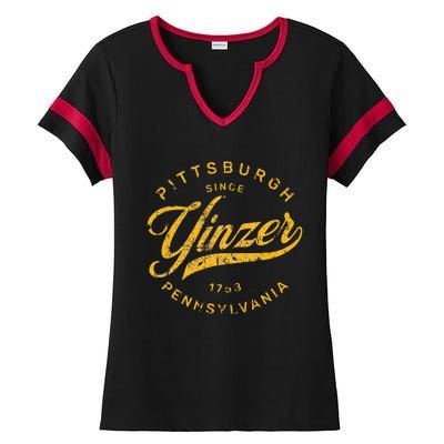 Pittsburgh Yinzer Pennsylvania Steel City Home Yinz Funny Ladies Halftime Notch Neck Tee