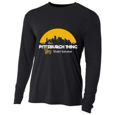 Pittsburgh Yinzer Pittsburghese Its A Pittsburgh Thing Yinz Cooling Performance Long Sleeve Crew