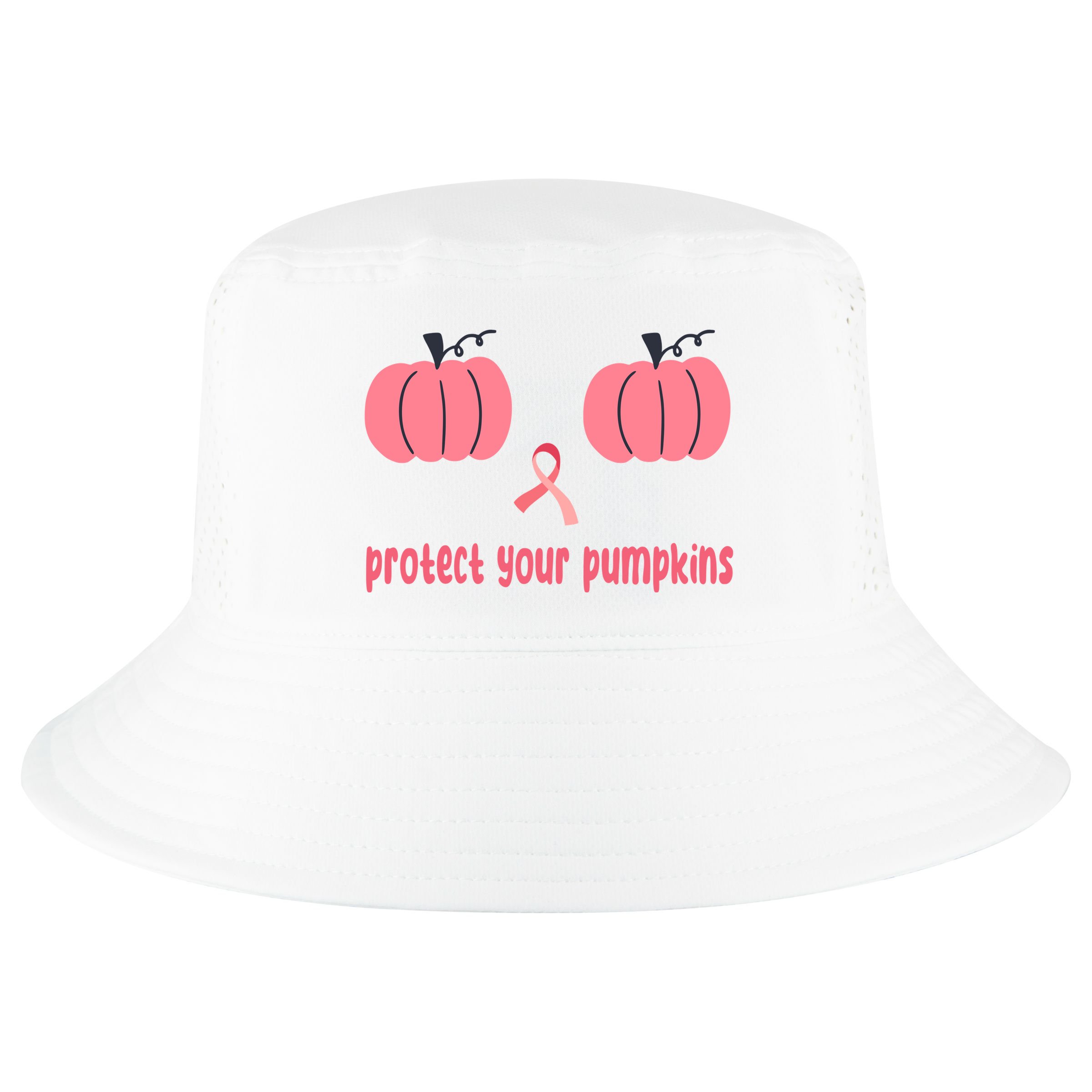 Protect Your Pumpkins Breast Cancer Awareness Cool Comfort Performance Bucket Hat